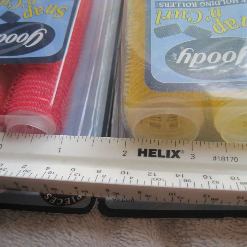 8 Goody Snap & Curl Self Holding Rollers Classic Hair Curlers Hook Large Medium